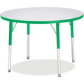 Activity Table 36 inch Round Gray Green