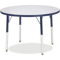 Activity Table 36 inch Round Gray Navy