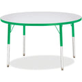 Activity Table 42 inch Round Gray Green
