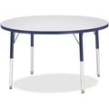 Activity Table 42 inch Round Gray Navy