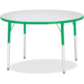 Activity Table 42 inch Round Gray Green