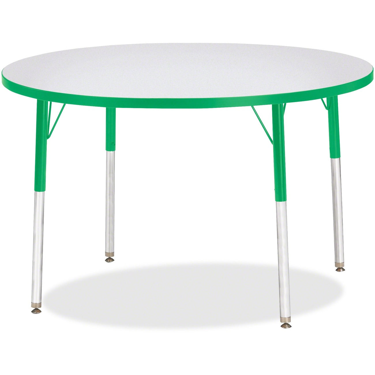 Activity Table 42 inch Round Gray Green