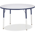 Activity Table 42 inch Round Gray Navy