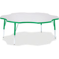 Six Leaf Table 60 inch Gray Green
