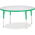 Activity Table 48 inch Round Gray Green