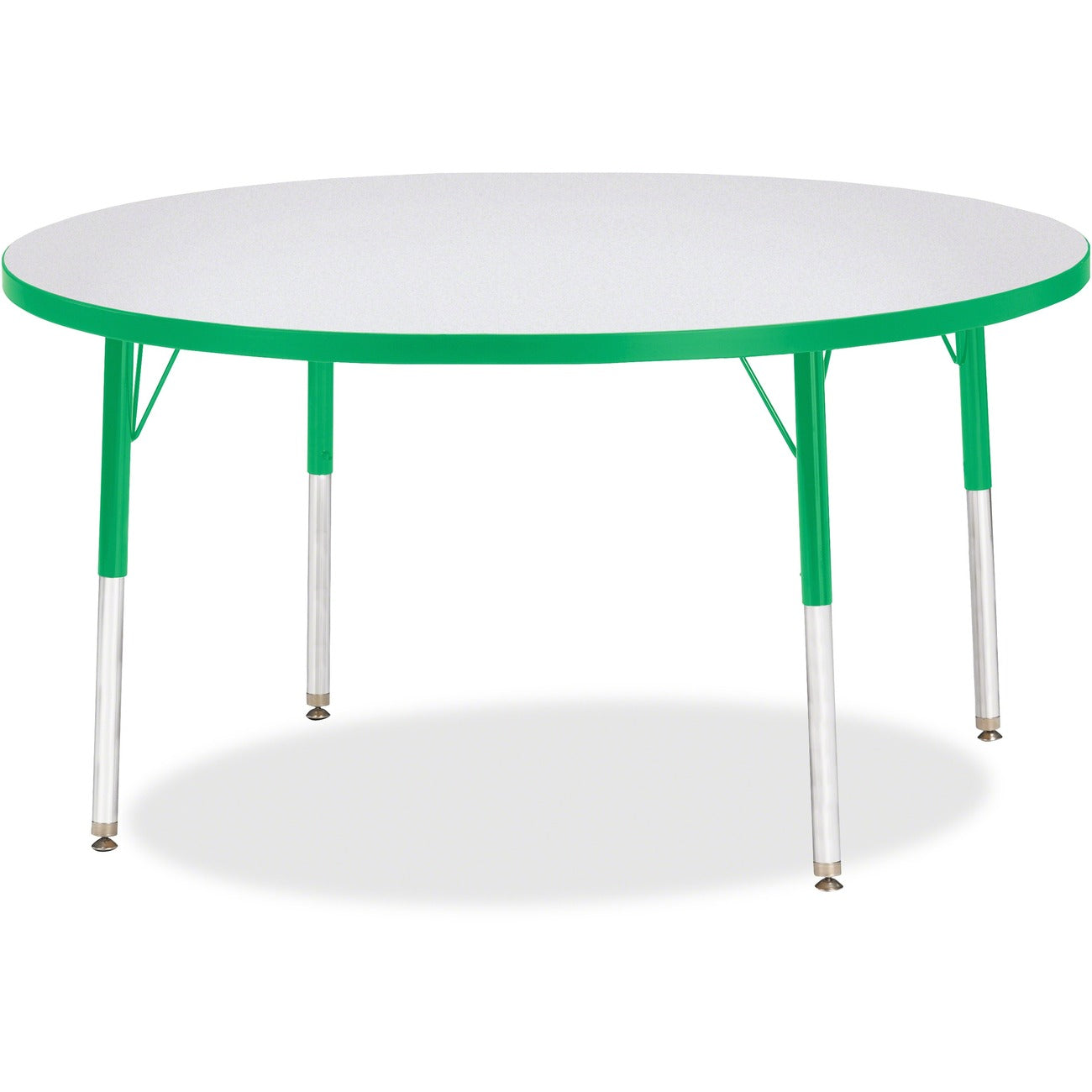 Activity Table 48 inch Round Gray Green