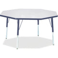 Octagon Table 48x48 Gray Navy