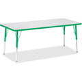 Rectangle Table 30x72 Gray Green