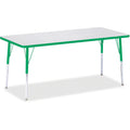 Rectangle Table 30x72 Gray Green