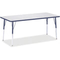 Rectangle Table 30x72 Gray Navy