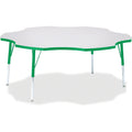Six Leaf Table 60 inch Gray Green