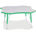 Four Leaf Table 48 inch Gray Green