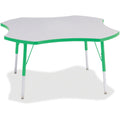 Four Leaf Table 48 inch Gray Green