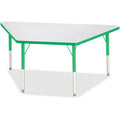 Trapezoid Table 30x60 Gray Green