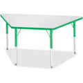 Trapezoid Table 30x60 Gray Green