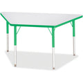 Trapezoid Table 24x48 Gray Green