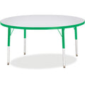 Activity Table 48 inch Round Gray Green