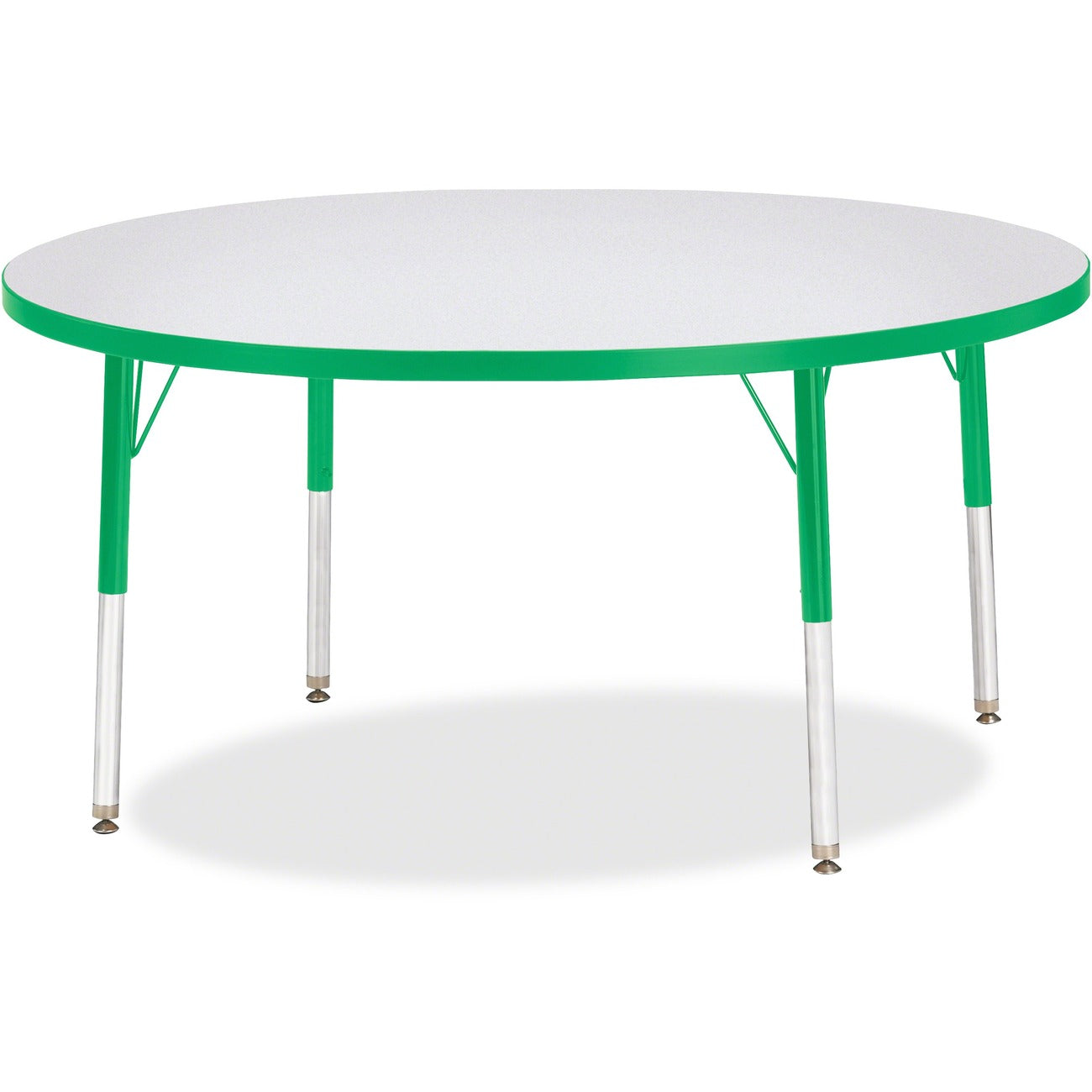 Activity Table 48 inch Round Gray Green