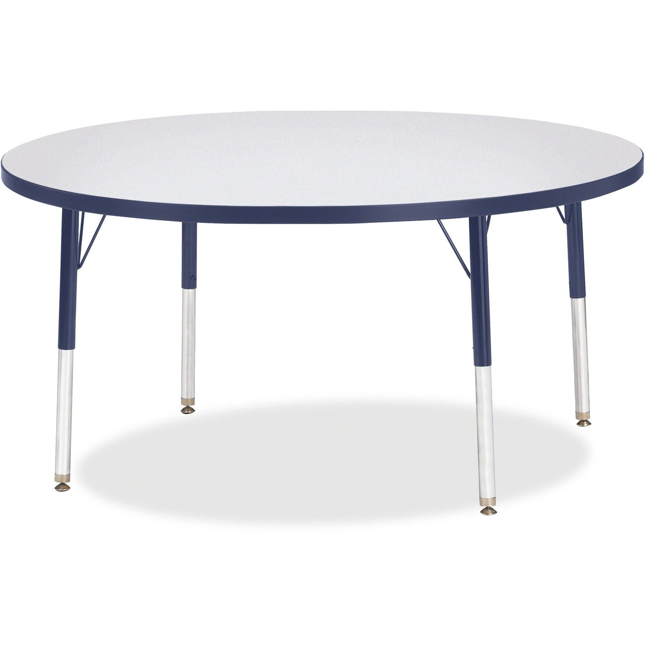 Activity Table 48 inch Round Gray Navy