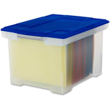 Storex Plastic File Tote Storage Box