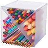 deflecto Organizer Cube W/Dvdr Clr