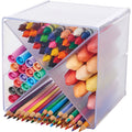 deflecto Organizer Cube W/Dvdr Clr