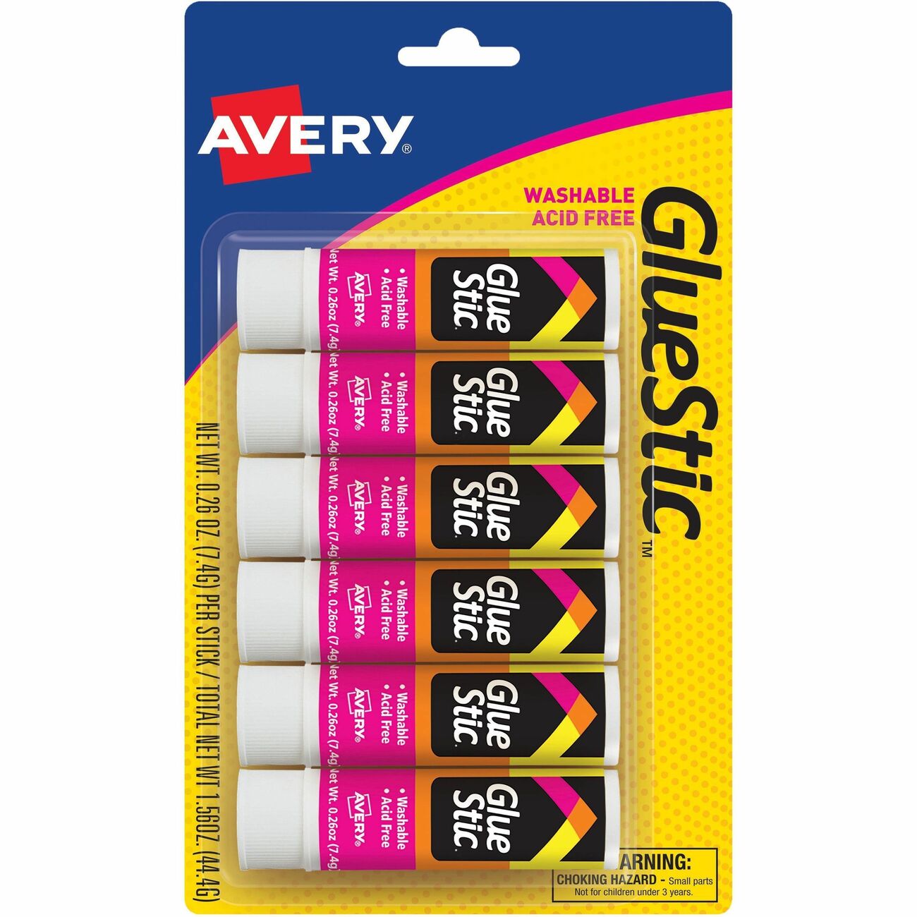 Avery Glue Stick 26Oz 6/Pk Clr