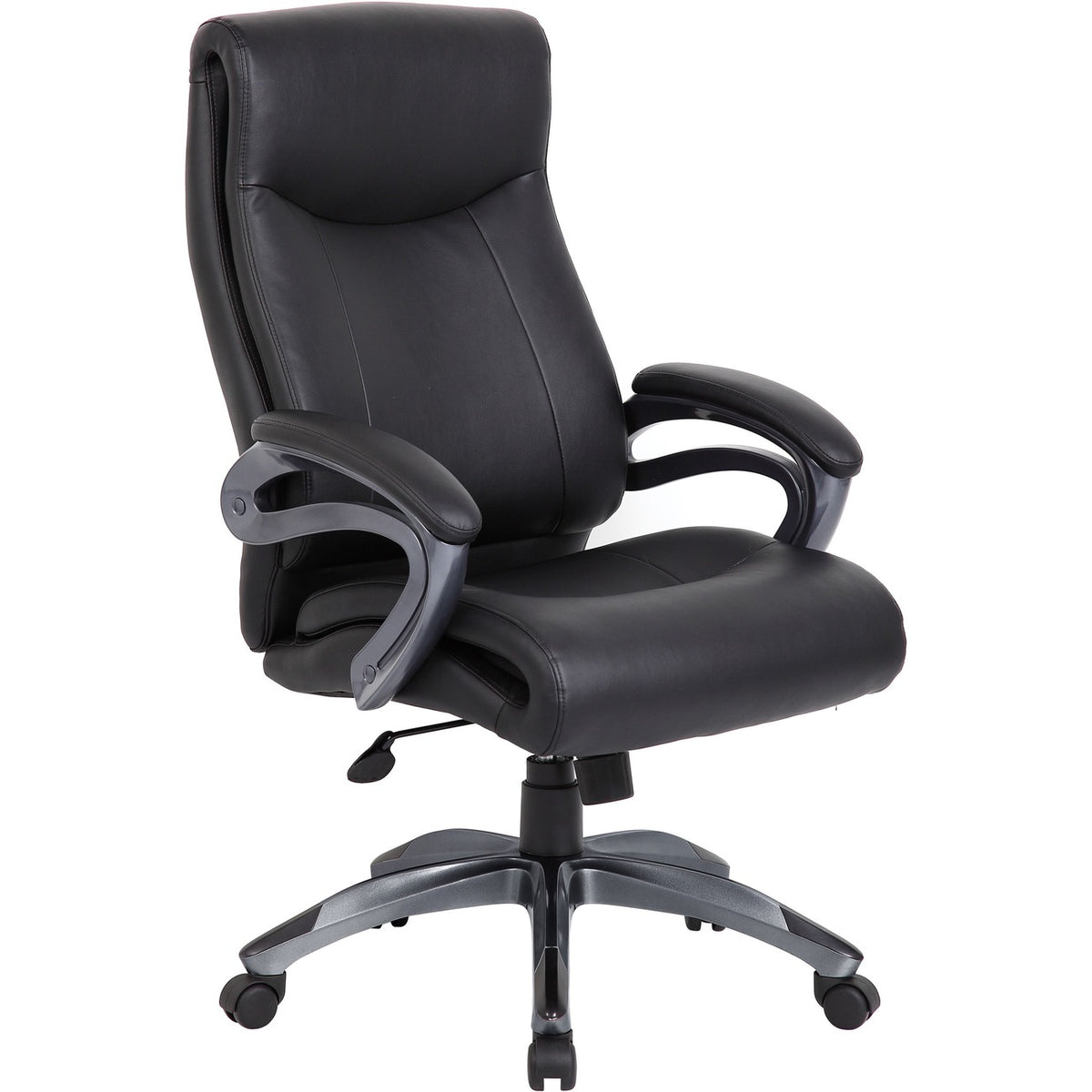 Lorell Executive High-Back Chair with Gun Metal Base