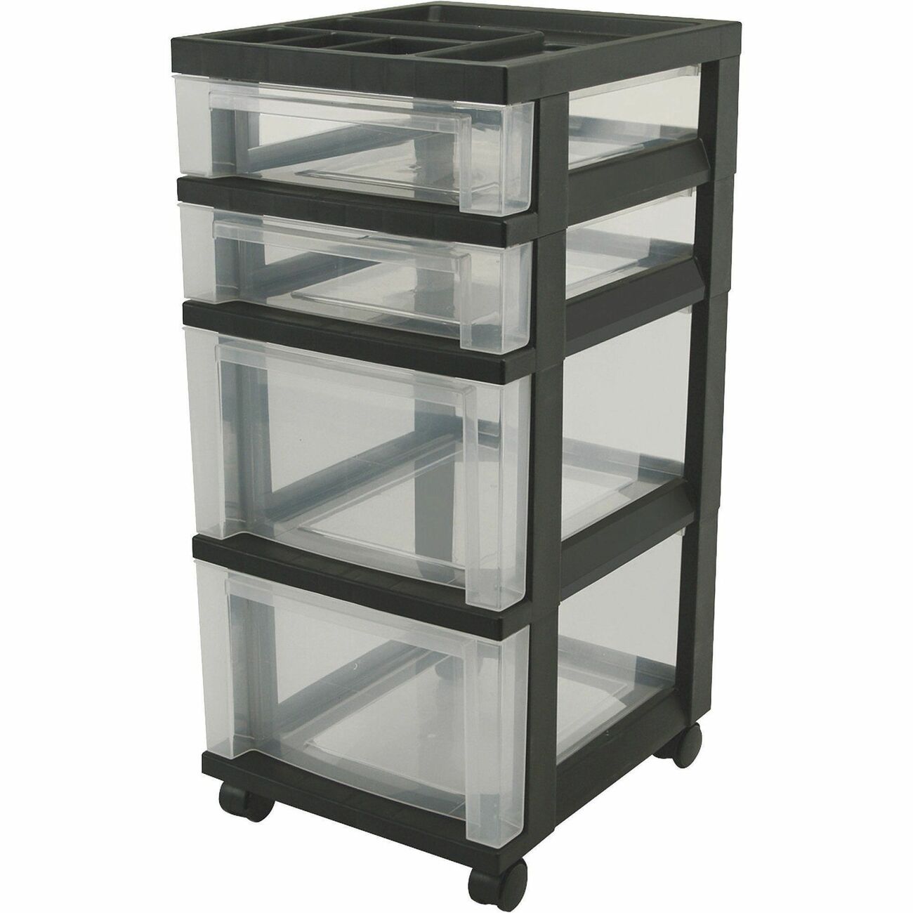 Cart 4-Drawer Black