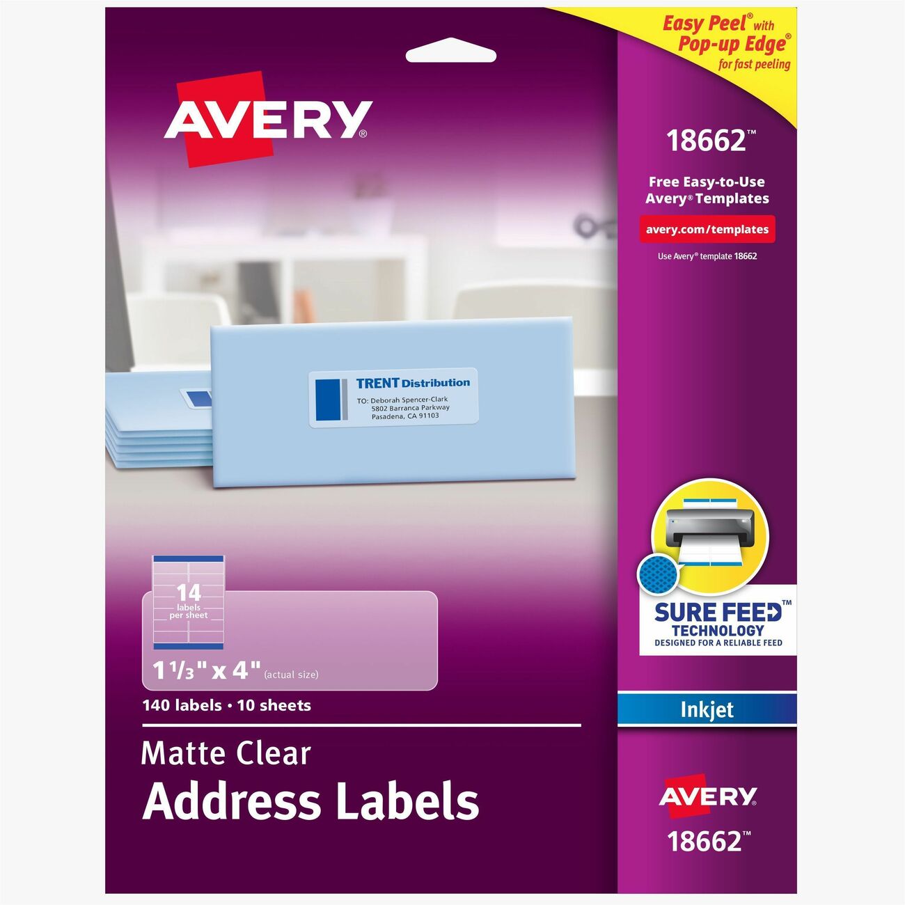 Avery Label 14-Up Ep Ij 140 Clr