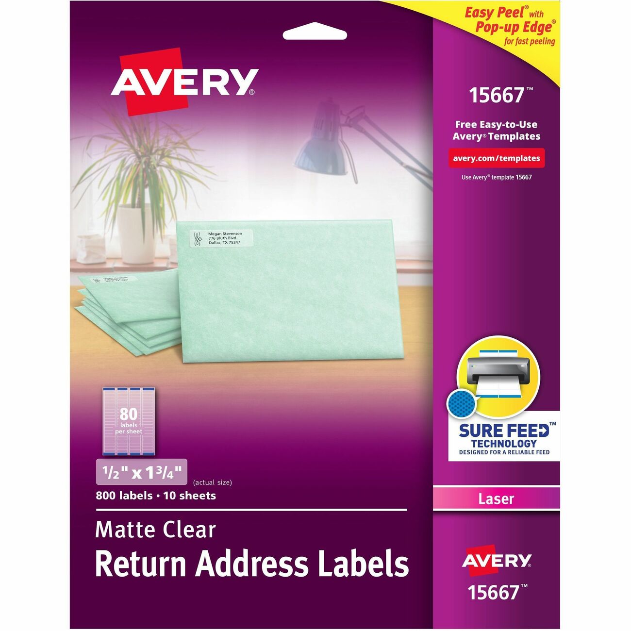 Avery Labels Easypeel 800/Pk