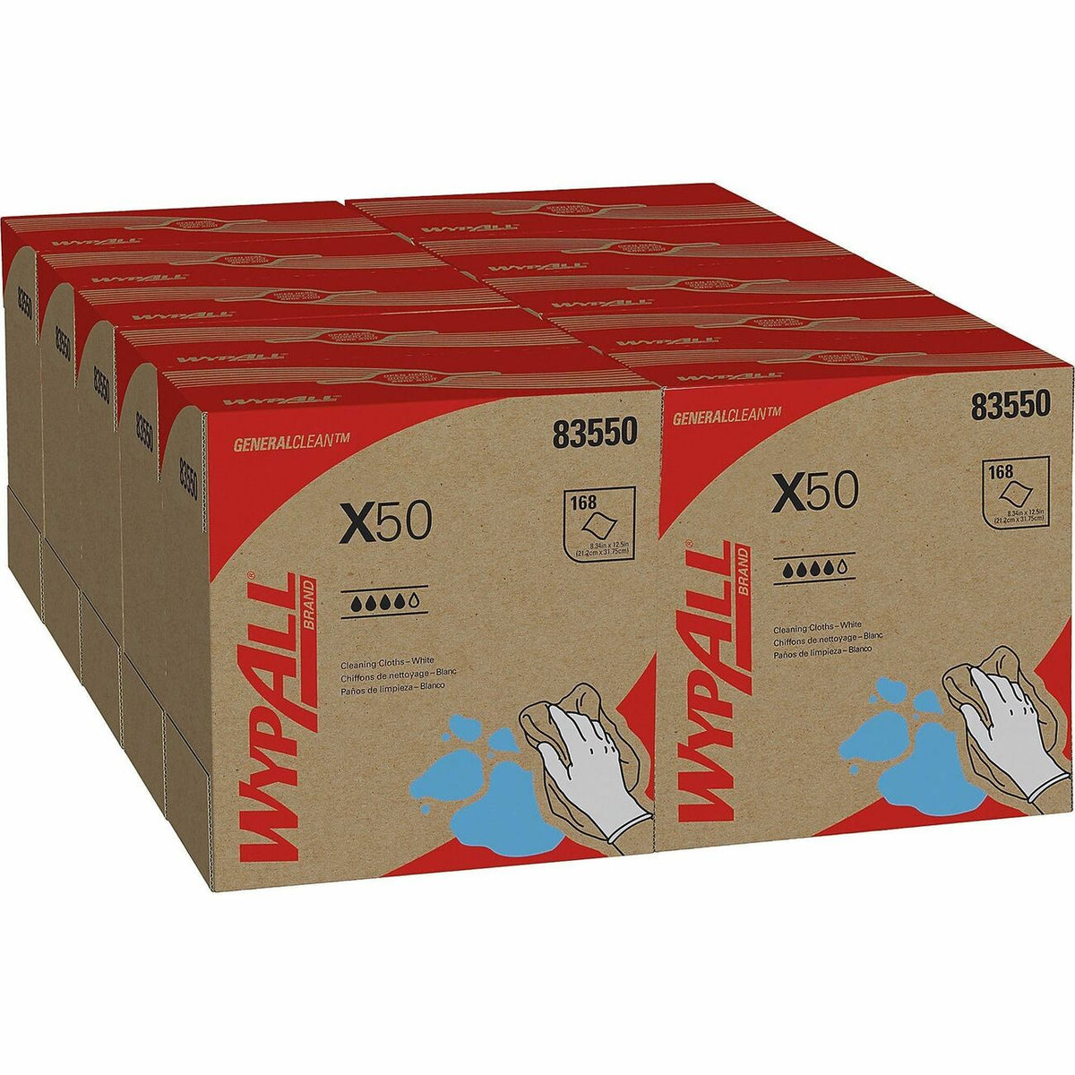 Kimberly-Clark Professional Wipers X50 Wypl 168Sh White
