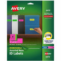 Avery Label Neon Remvable 1X2 Ast