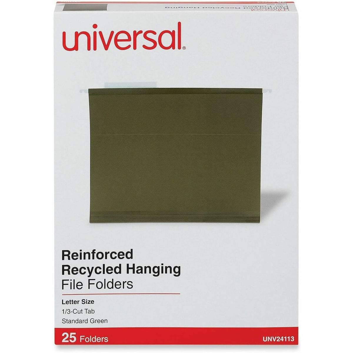 Universal 1/3 Tab Cut Letter Recycled Hanging Folder