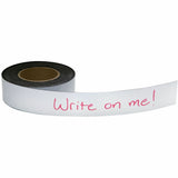 Zeus Write On/Wipe Off Magnetic Label Tape 50' x 2" WHITE