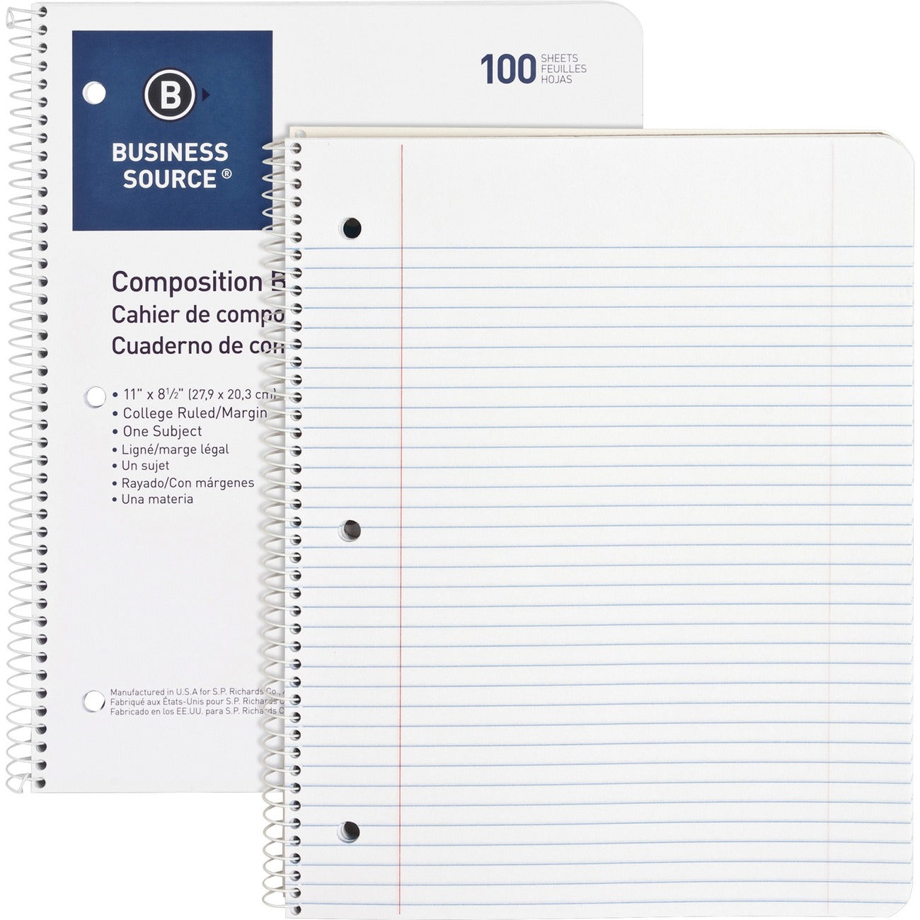 Business Source Notebook Wirebnd Cllg 100Sh