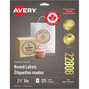 Avery Label Round 2.5" Krft Brown