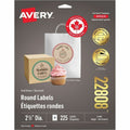 Avery Label Round 2.5 Krft Brown