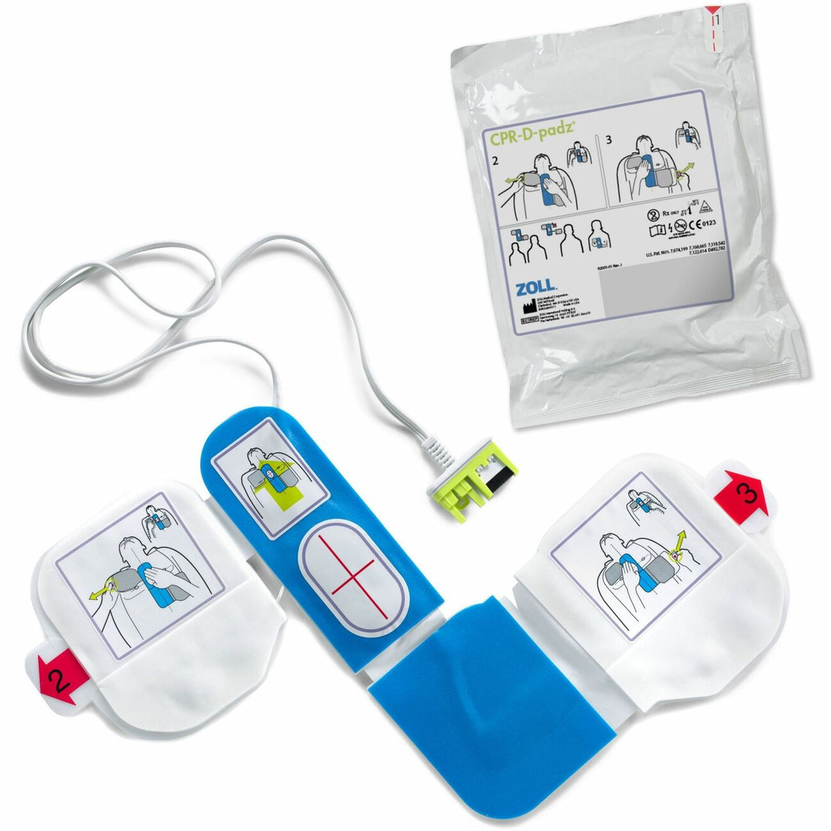 ZOLL Medical AED Plus Defibrillator 1-piece Electrode Pad