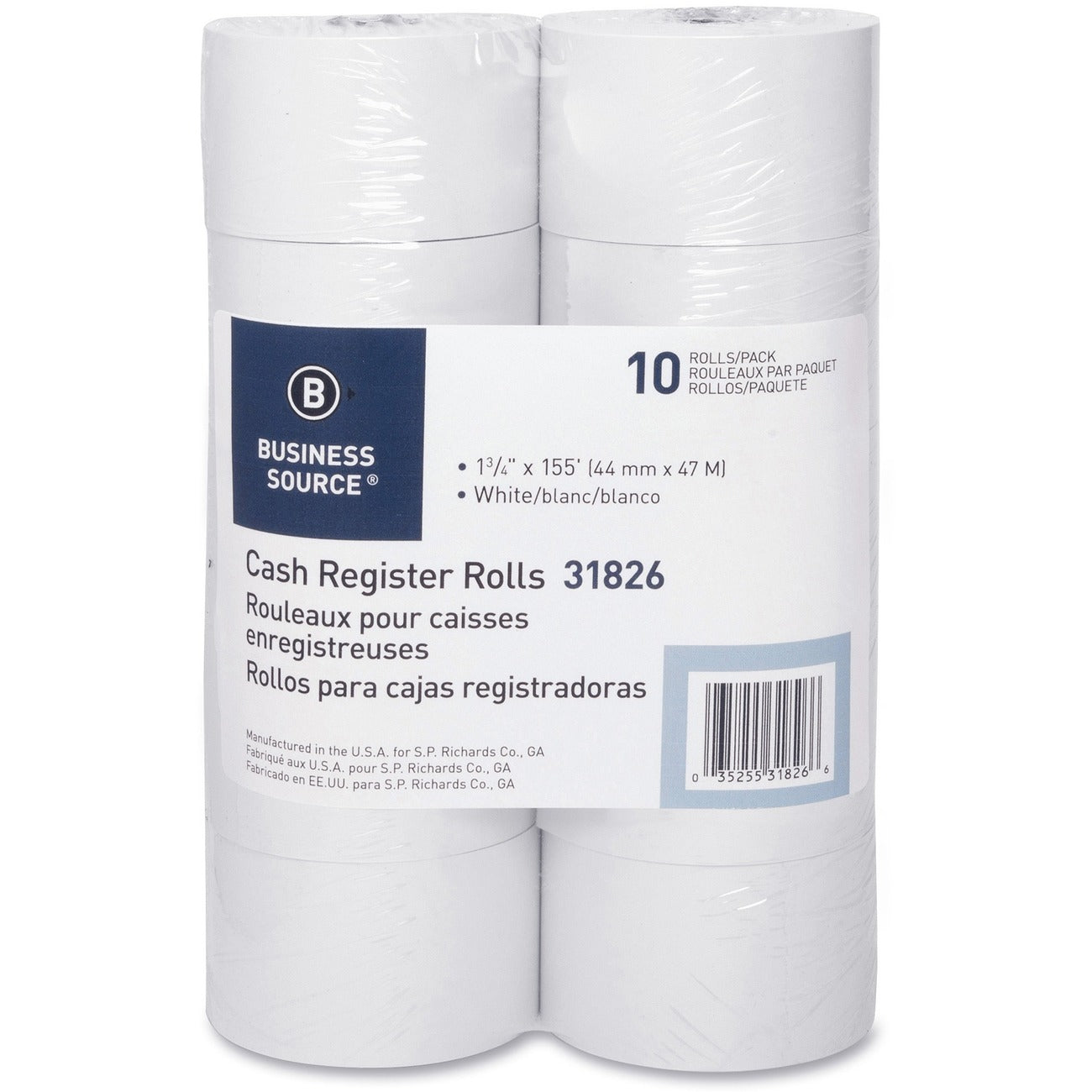 Business Source Paper Roll 44Mmx155 10Pk