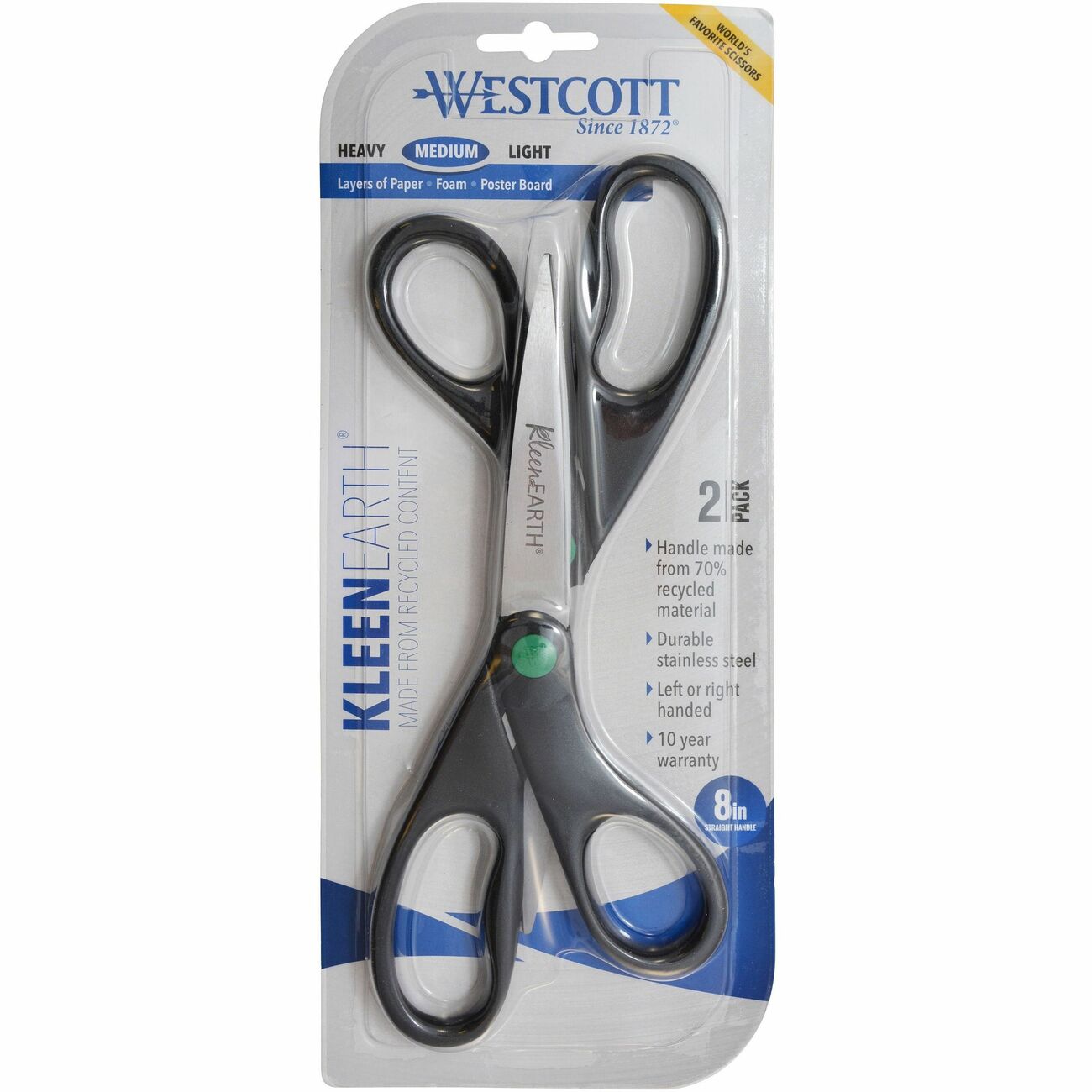 Westcott Scissors Plastic Strght 2Pk