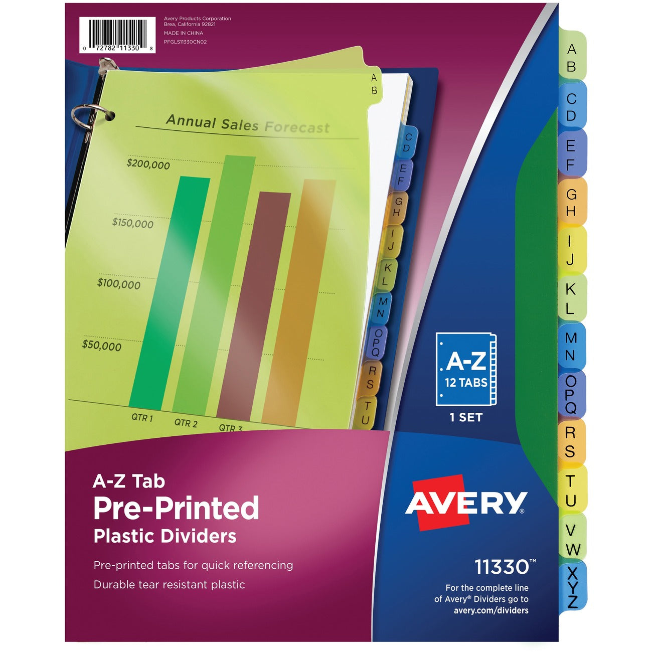 Avery Dividers Plastic A-Z