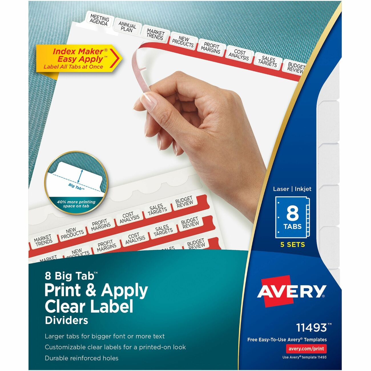 Avery Dividers Index Bigtab 8Tab