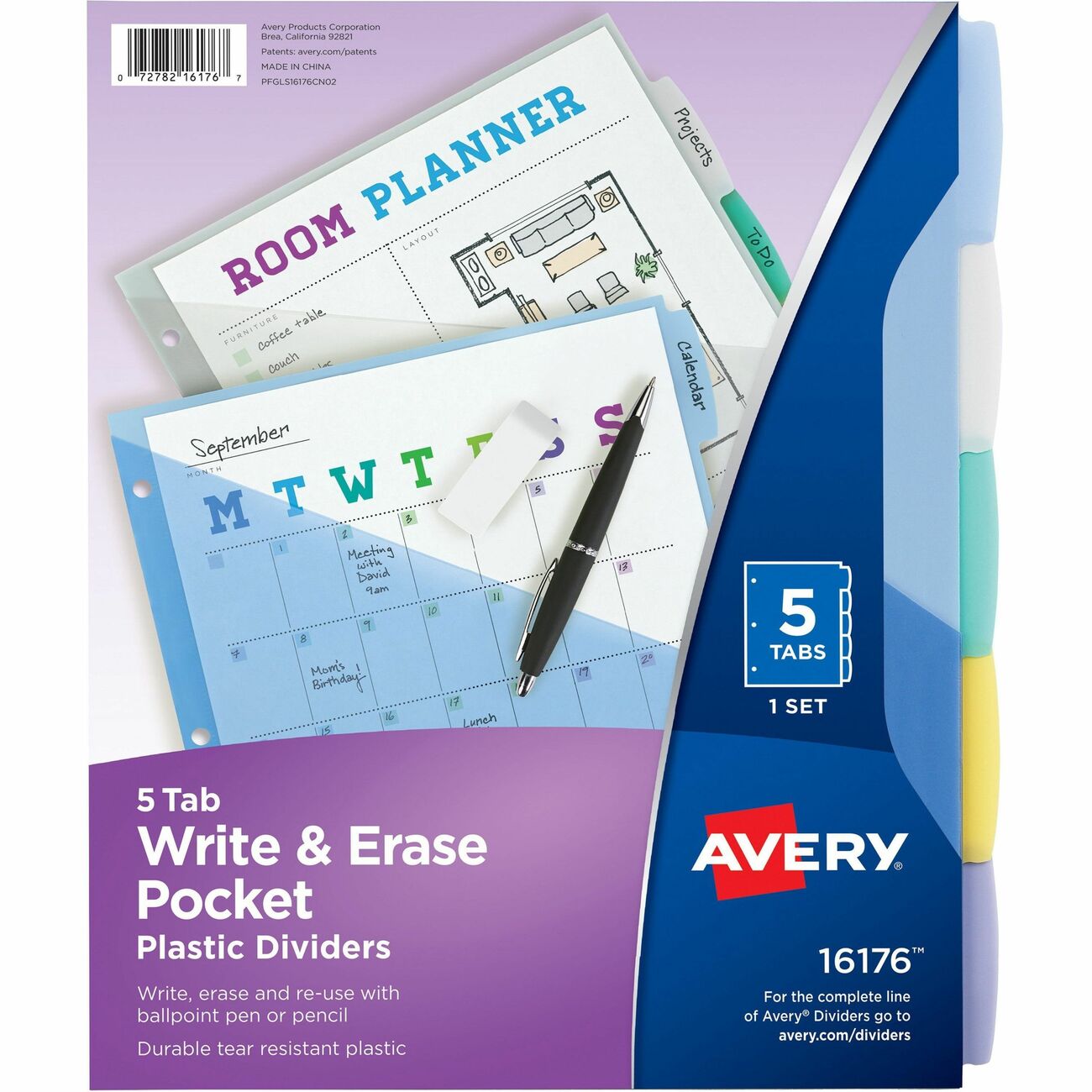 Avery Dividers Write-On 5Tab Pckt