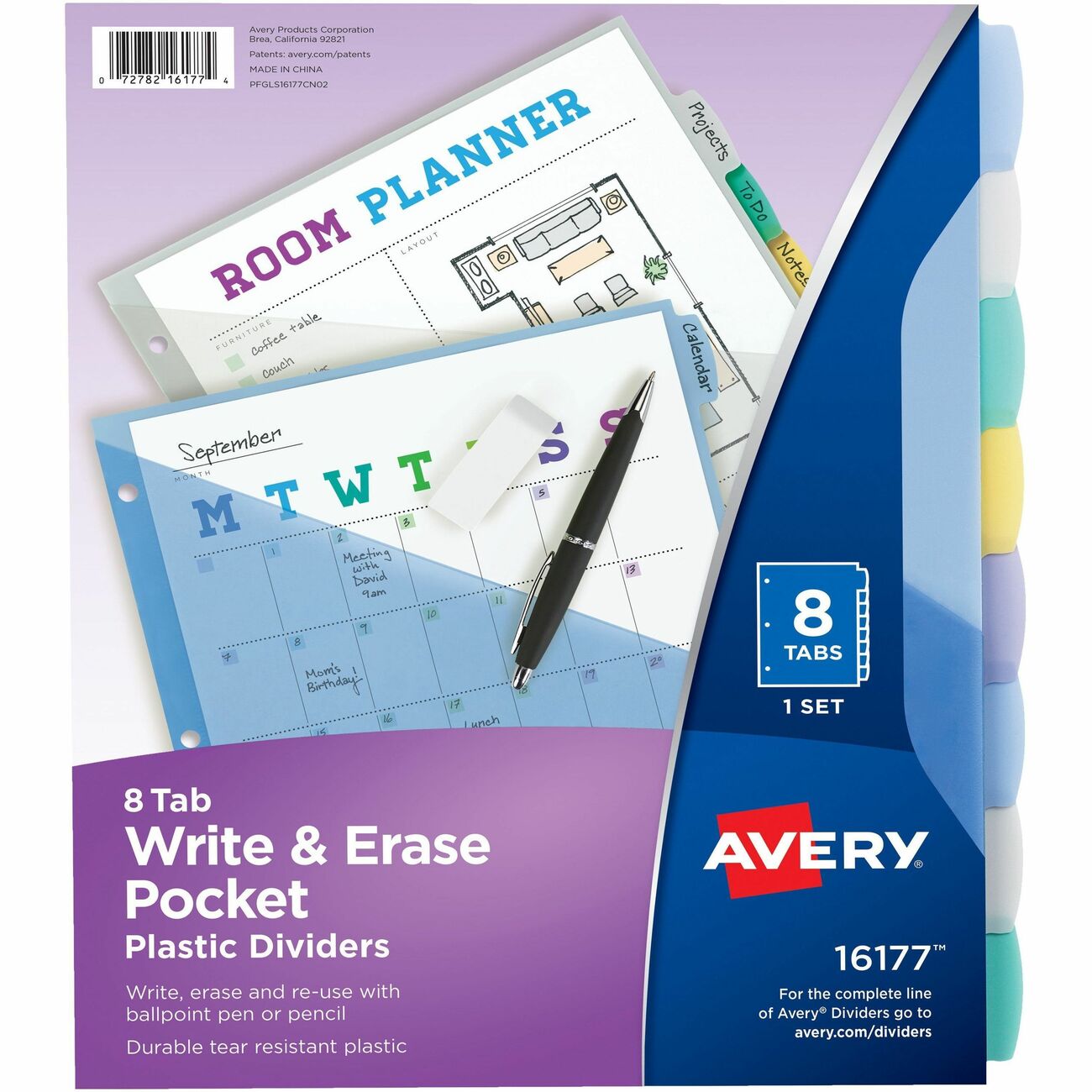 Avery Dividers Write-On 8Tab Pckt
