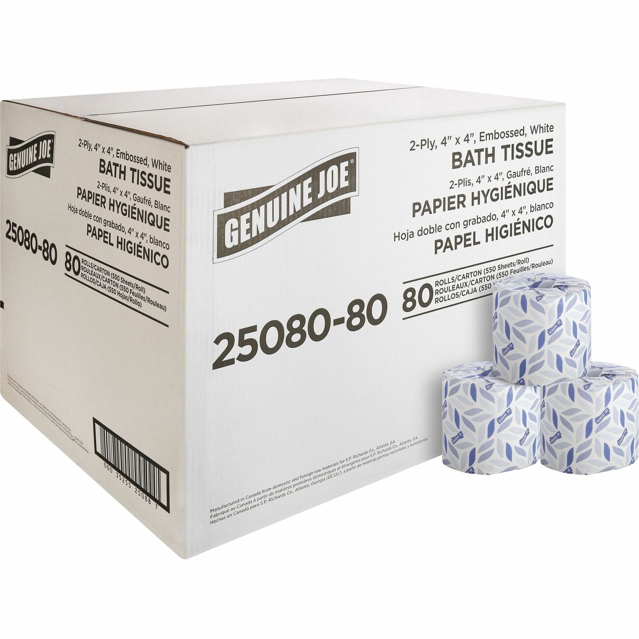 Genuine Joe Tissue Bath 2 Ply White