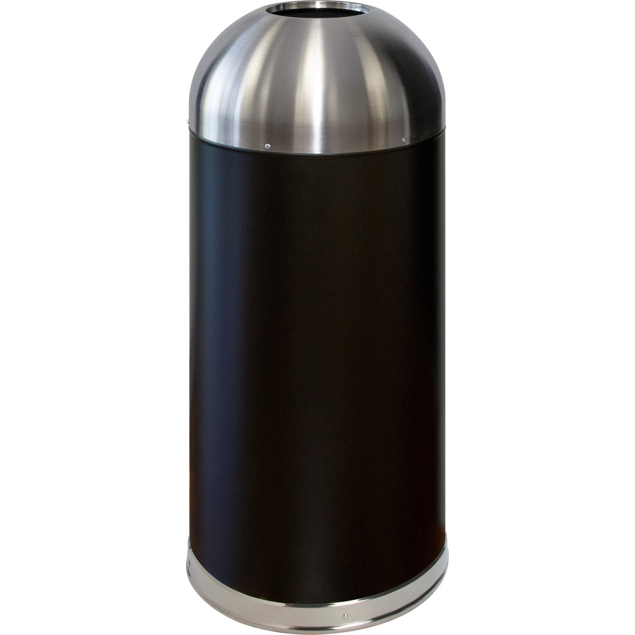 Genuine Joe Top Domed 15 Gal Bk/Ss