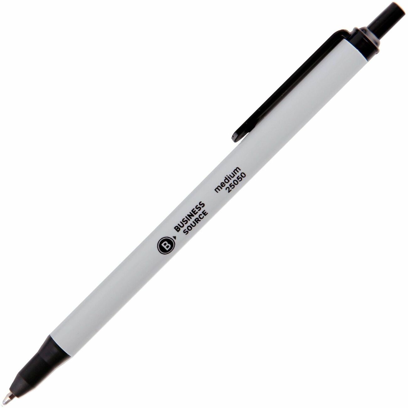 Business Source Pen Ballpoint Retrct Med Bk