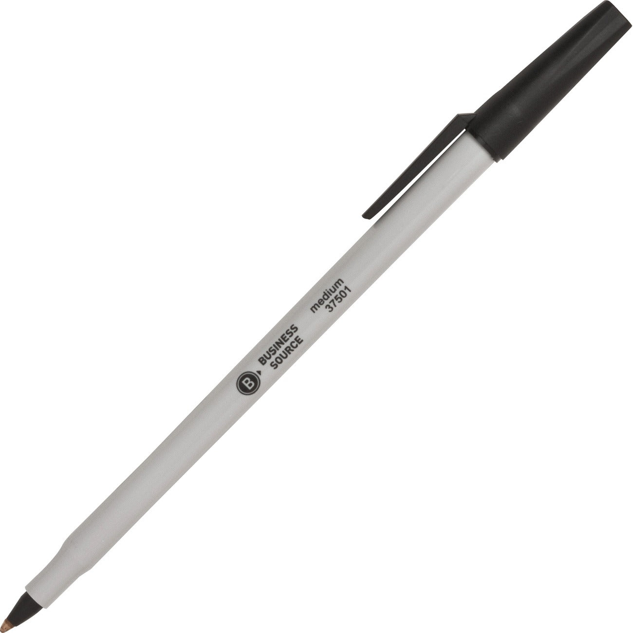 Business Source Pen Ballpoint Stick Med Bk