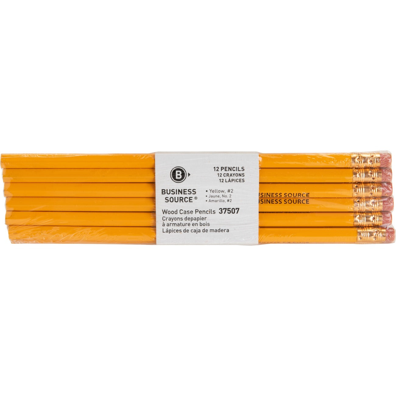 Business Source #2 HB Woodcase Pencils, Dozen